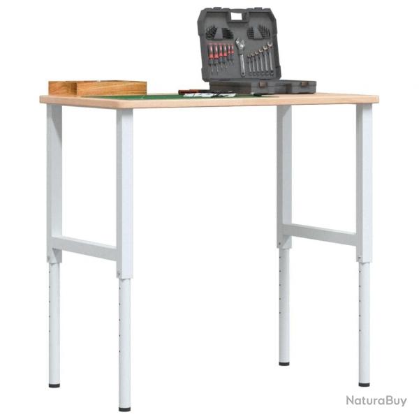 tabli 100x60x(71,5-98) cm bois de chne massif rectangulaire alsavelo