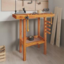 Établi avec étaux 92x48x83 cm Bois massif d'acacia alsavelo