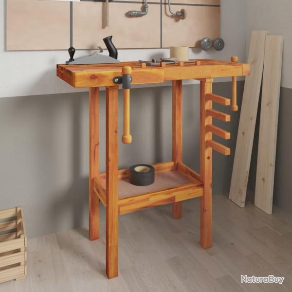 tabli avec taux 92x48x83 cm Bois massif d'acacia alsavelo