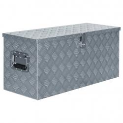 Boîte en aluminium 90,5x35x40 cm Argenté alsavelo