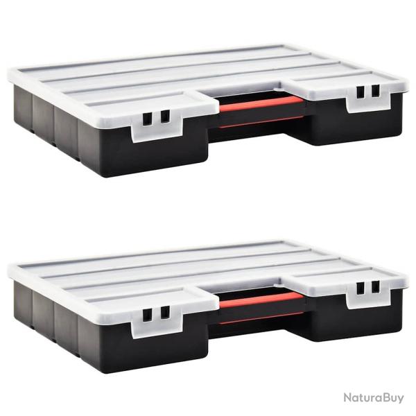 Botes d'assortiment 2 pcs 460x325x80 mm plastique alsavelo