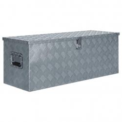Boîte en aluminium 110,5 x 38,5 x 40 cm Argenté alsavelo
