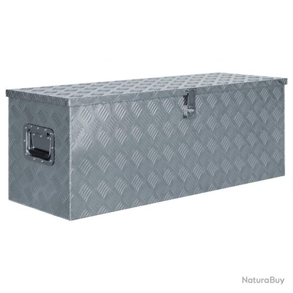 Bote en aluminium 110,5 x 38,5 x 40 cm Argent alsavelo