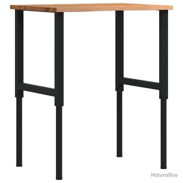 tabli marron clair 80x60x(71,5-98) cm bois de chne massif alsavelo
