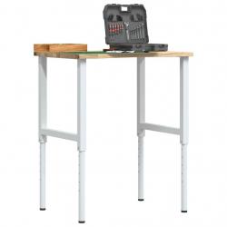 Établi 80x60x(71,5-98) cm bois de chêne massif alsavelo