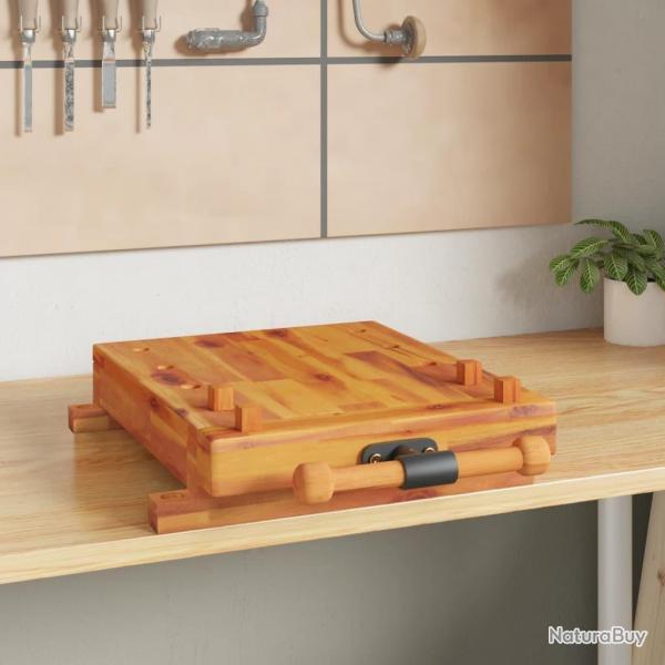 Dessus d'tabli avec tau 52x44x9,5 cm bois massif d'acacia alsavelo
