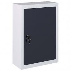 Armoire à outils murale Style Industriel Métal Gris et noir alsavelo