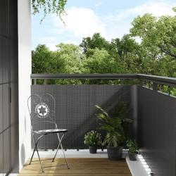 Paravent de balcon anthracite 300x80 cm résine tressée alsavelo
