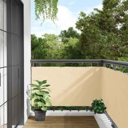 Écran d'intimité de balcon crème 400x120 cm PVC alsavelo