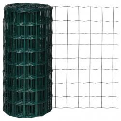 Clôture euro Acier 10 x 0,8 m Vert alsavelo