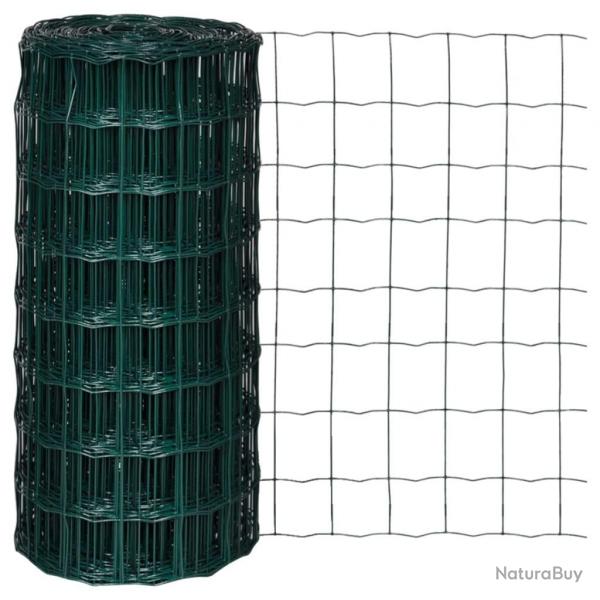 Clture euro Acier 10 x 0,8 m Vert alsavelo