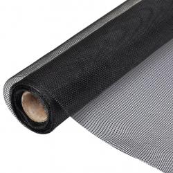 Moustiquaire fibre de verre 100x1000 cm noir alsavelo