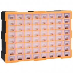 Organisateur multi-tiroirs avec 64 tiroirs 52x16x37,5 cm alsavelo