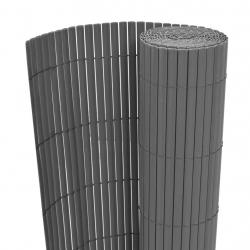 Clôture de jardin Double face PVC 90 x 300 cm Gris alsavelo