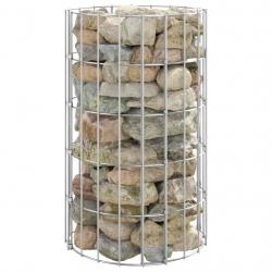 Poteau à gabion circulaire Acier galvanisé Ø30x50 cm alsavelo