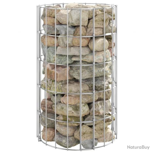 Poteau  gabion circulaire Acier galvanis 30x50 cm alsavelo