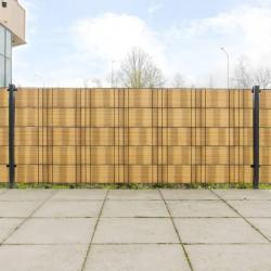 Paravents de balcon 5 pcs marron clair 255x19 cm résine tressée alsavelo