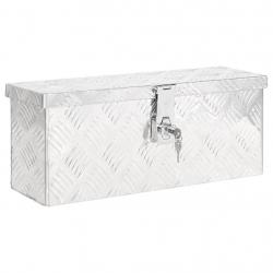 Boîte de rangement Argenté 50x15x20,5 cm Aluminium alsavelo