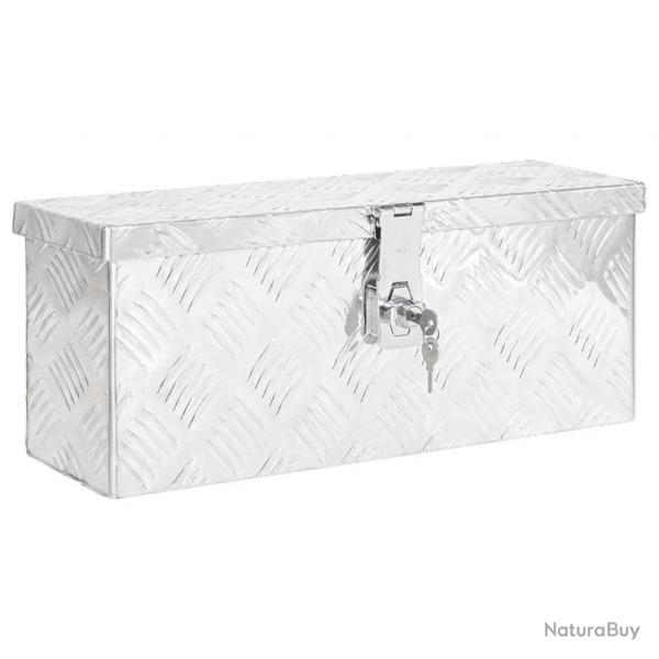 Bote de rangement Argent 50x15x20,5 cm Aluminium alsavelo