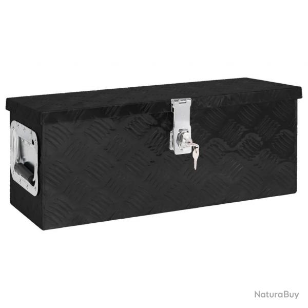Bote de rangement Noir 60x23,5x23 cm Aluminium alsavelo