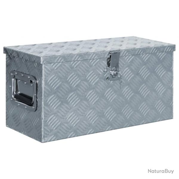 Bote en aluminium 61,5 x 26,5 x 30 cm Argent alsavelo