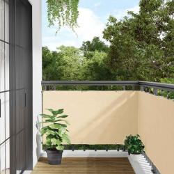 Écran d'intimité de balcon crème 600x75 cm PVC alsavelo
