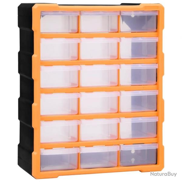 Organisateur multi-tiroirs avec 18 tiroirs centraux 38x16x47 cm alsavelo