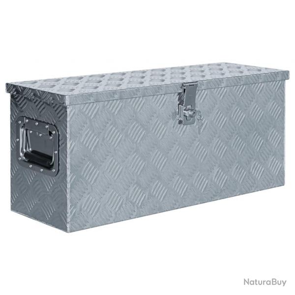 Bote en aluminium 76,5 x 26,5 x 33 cm Argent alsavelo