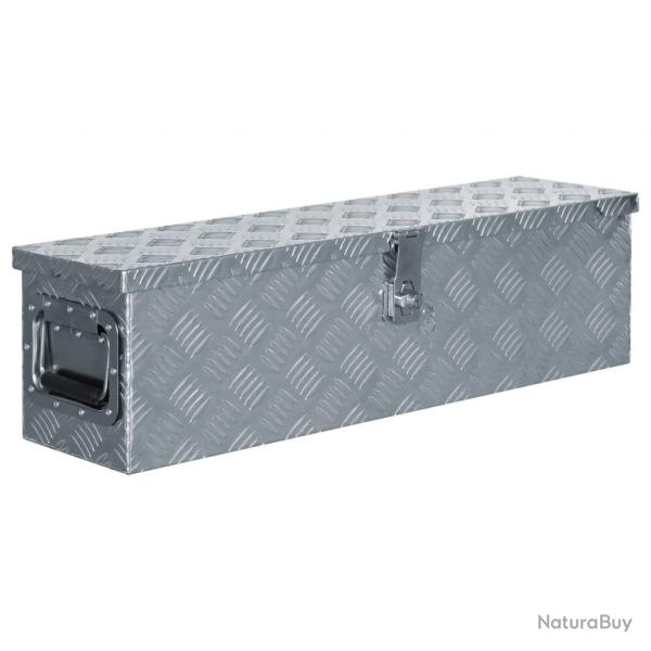 Bote en aluminium 80,5 x 22 x 22 cm Argent alsavelo