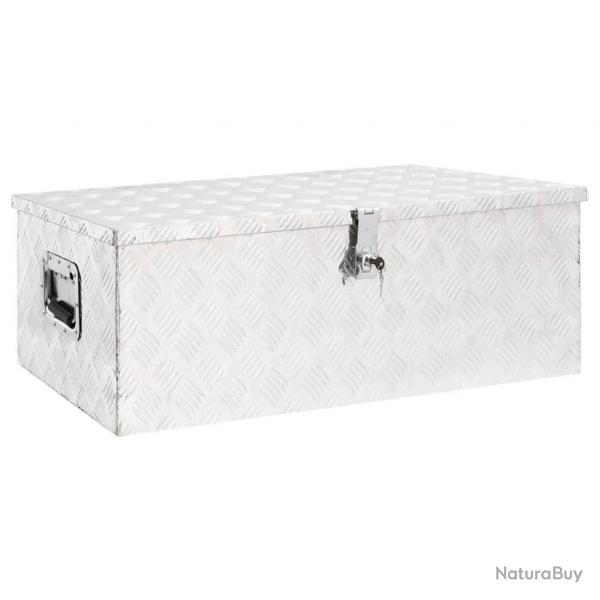Bote de rangement Argent 90x47x33,5 cm Aluminium alsavelo