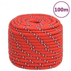 Corde de bateau Rouge 16 mm 100 m Polypropylène alsavelo