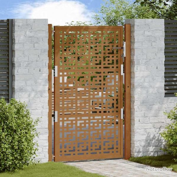 Porte de jardin acier rsistant aux intempries design crois alsavelo