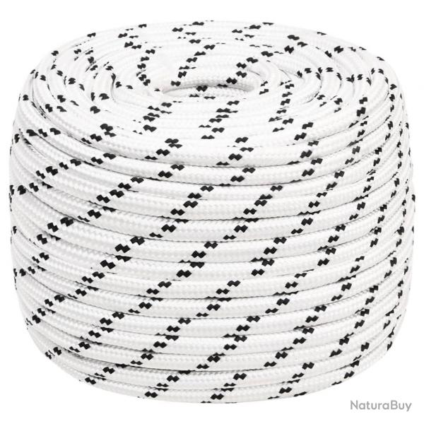 Corde de bateau tress Blanc 14 mmx100 m Polyester alsavelo