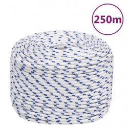 Corde de bateau Blanc 8 mm 250 m Polypropylène alsavelo