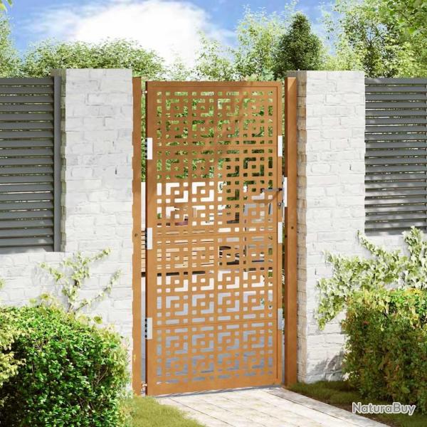 Porte de jardin acier rsistant aux intempries design crois alsavelo