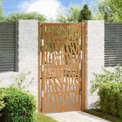 Porte de jardin acier résistant aux intempéries design tracés alsavelo