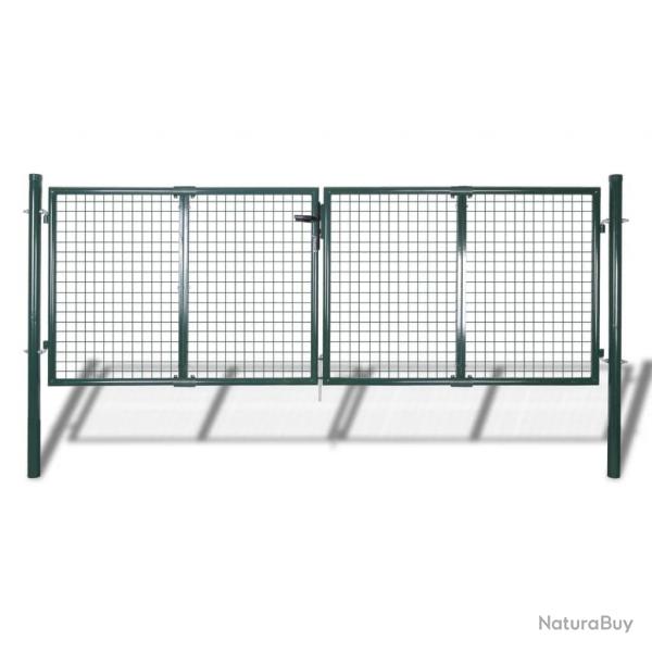 Portail de clture en grillage galvanise 289x75cm / 306x125 cm alsavelo