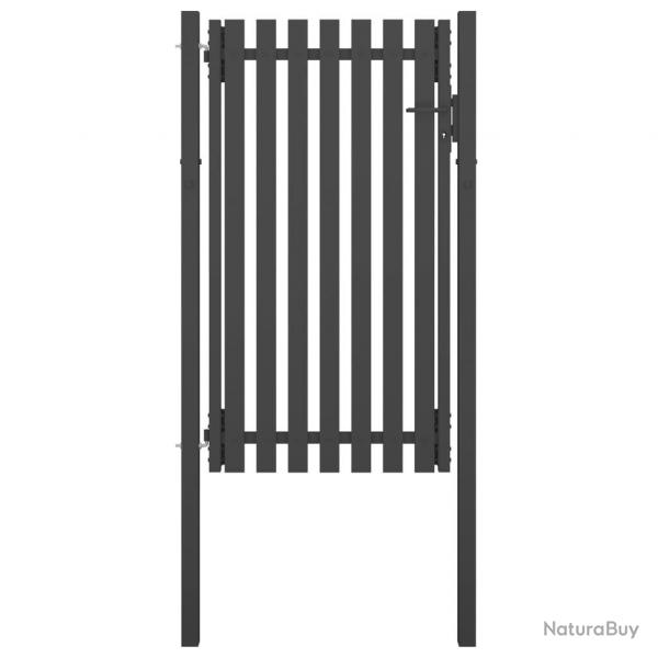 Portail de clture de jardin Acier 1x2,25 m Anthracite alsavelo
