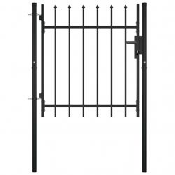 Portail avec haut sous forme de lance 100x75 cm alsavelo