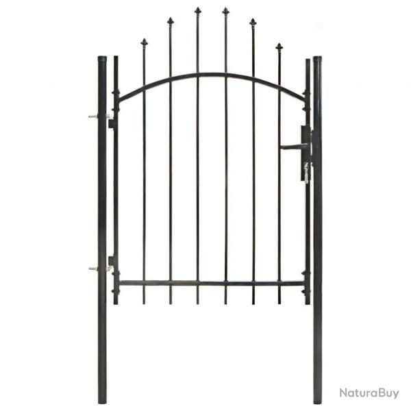 Portail de jardin Acier 1 x 1,75 m Noir alsavelo