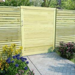 Portail de jardin Bois de pin imprégné 125x100 cm alsavelo