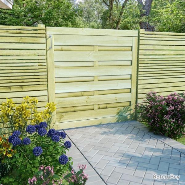 Portillon Bois de pin imprgn 100x100 cm Vert alsavelo