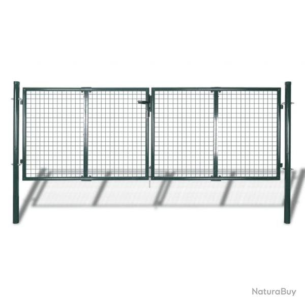 Portail de clture Acier 306x175 cm Vert alsavelo