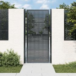 Portail de jardin anthracite 105x250 cm acier alsavelo