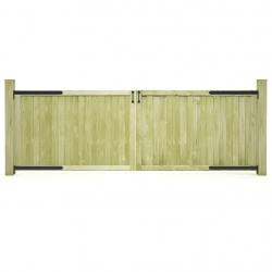 Portillons de jardin 2 pcs Bois de pin imprégné 300x100 cm alsavelo