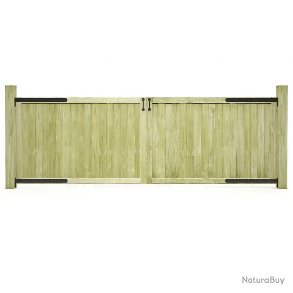 Portillons de jardin 2 pcs Bois de pin imprgn 300x100 cm alsavelo