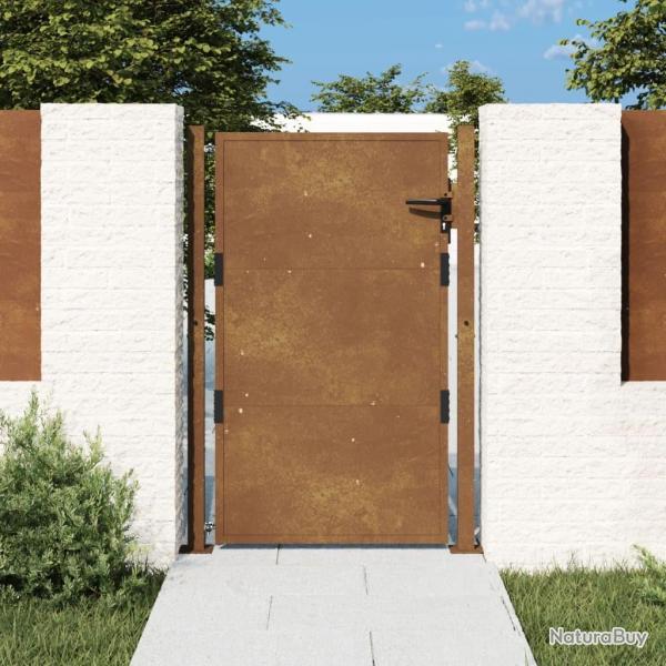 Portail de jardin 105x155 cm acier corten alsavelo