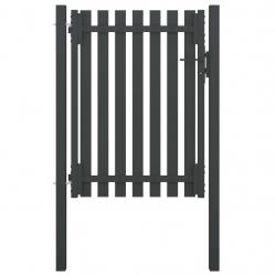 Portail de clôture de jardin Acier 1x1,7 m Anthracite alsavelo