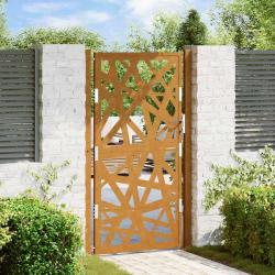 Porte de jardin acier résistant aux intempéries design lumière alsavelo