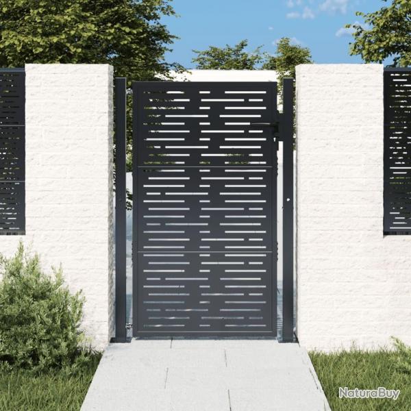Portail de jardin anthracite 105x130 cm conception de carr alsavelo